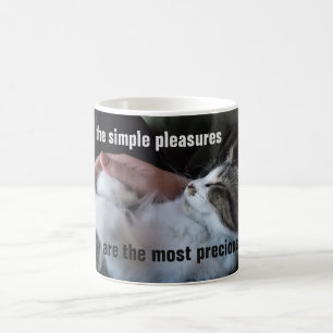 Taza De Café Cita de Gatito Adorable Placeres Simples Más Preci
