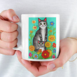 Taza De Café Cita de gatos y gatos de gatos y gatitos de arte p