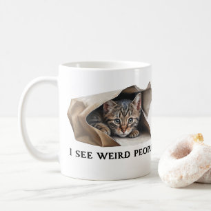 Taza De Café Cita de gatos y personas raras