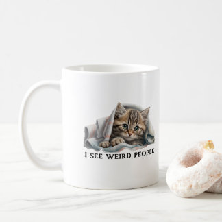 Taza De Café Cita de gatos y personas raras