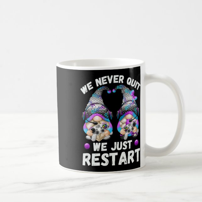 Taza De Café Cita De Gnome De Gamer Con Controlador De Videojue (Derecha)