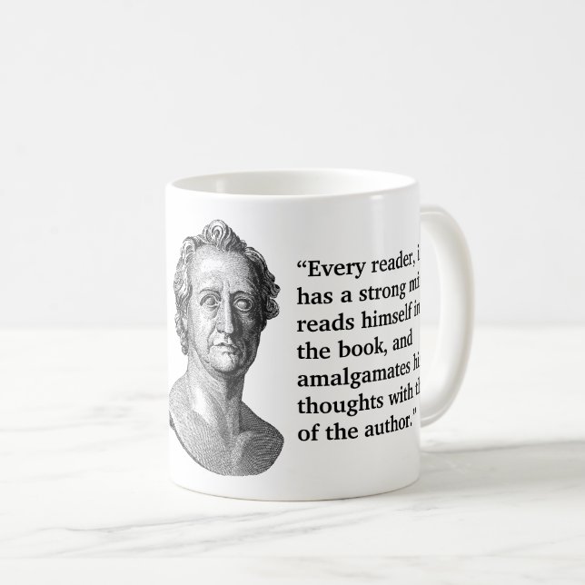 Taza De Café Cita de Goethe para los lectores (Anverso derecho)