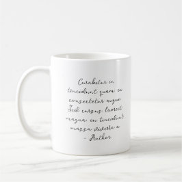 Taza De Café Cita de guion personalizado poema letra