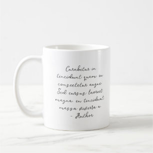 Taza De Café Cita de guion personalizado poema letra
