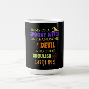 Taza De Café Cita de Halloween familiar con araña malvada