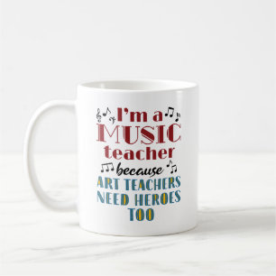 Taza De Café Cita de héroes divertidos maestros de música