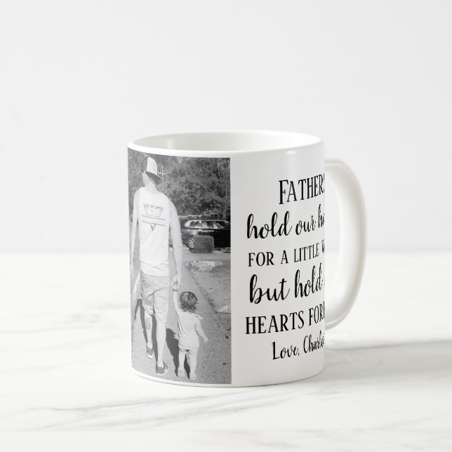 Taza De Café Cita de hija de foto del Día del Padre (Anverso derecho)