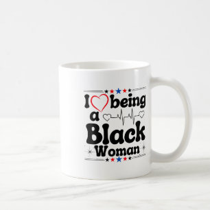 Taza De Café Cita de humor Me Encanta Ser Una Mujer Negra Orgul