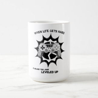 Taza De Café Cita de jugador subió de nivel