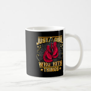 Taza De Café Cita de Kickboxing Thai Boxing Solo una chica que