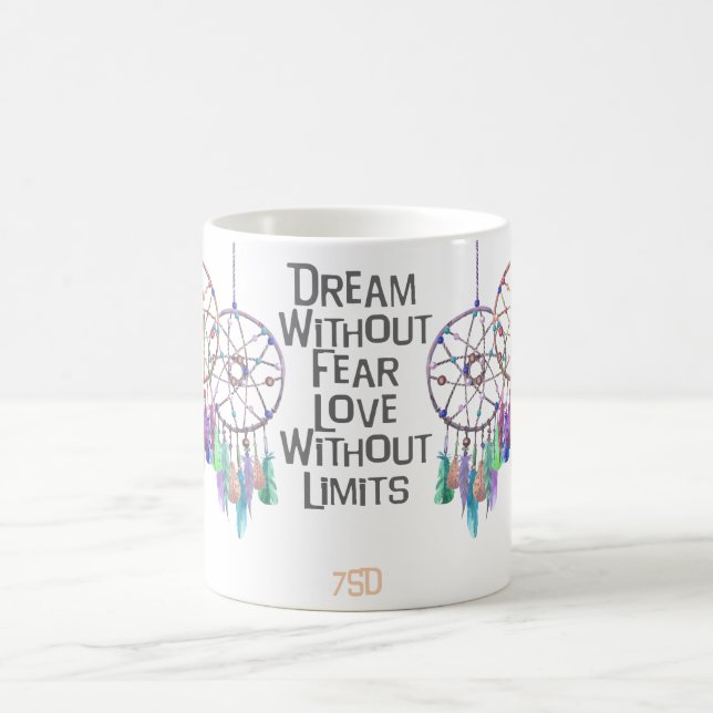 Taza De Café Cita de la acuarela de Dreamcatcher (Centro)
