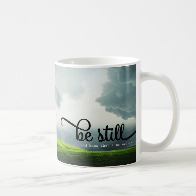 Taza De Café Cita de la Biblia 'Be Still' (Derecha)