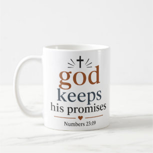 Taza De Café Cita de la Escritura Cristiana Dios Cumple Sus Pro