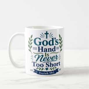 Taza De Café Cita de la Escritura La Mano de Dios Nunca es Dema