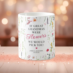 Taza De Café Cita de la hermosa abuela Wildflower