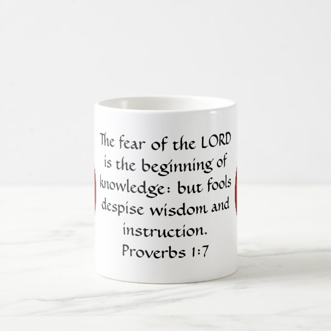 Taza De Café Cita de la sabiduría de los versos de la biblia (Centro)