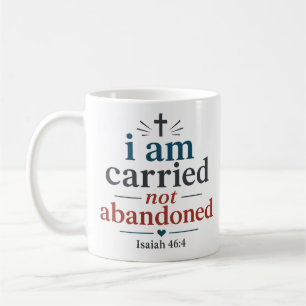 Taza De Café Cita de la verdad bíblica No Abandonado sino lleva