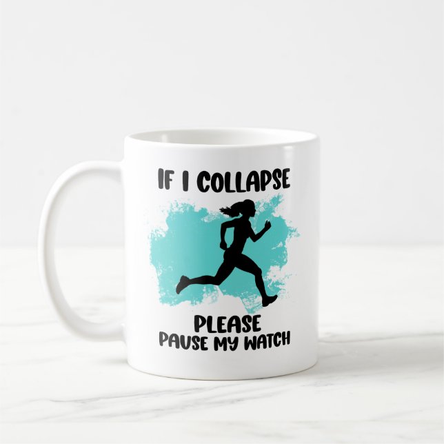 Taza De Café Cita de la vida de Funny Runner (Izquierda)