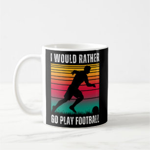 Taza De Café Cita de los aficionados al fútbol con texto blanco