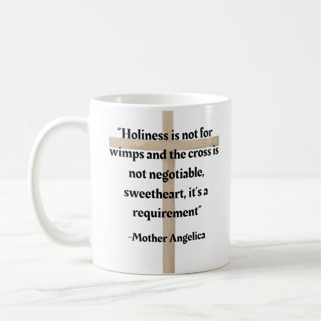 Taza De Café Cita de Madre Angélica Holiness (Izquierda)