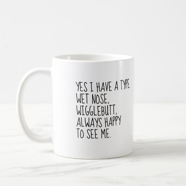 Taza De Café Cita de mamá de perro fotográfico mascota (Izquierda)