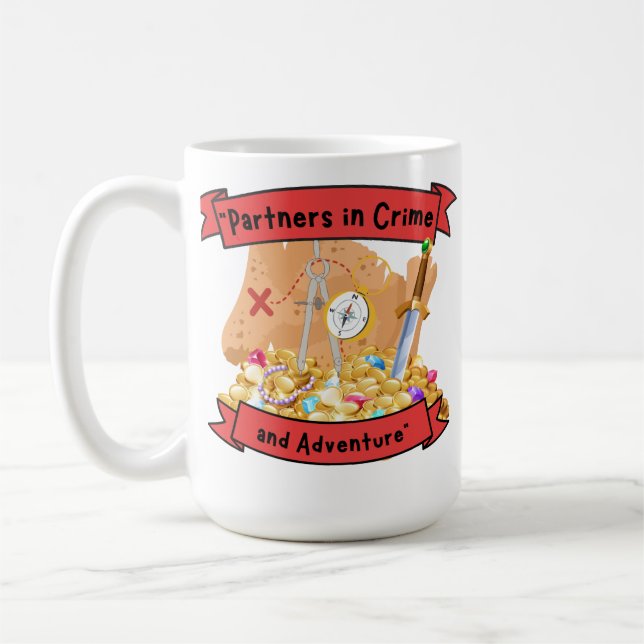 Taza De Café cita de mapa pirata (Izquierda)