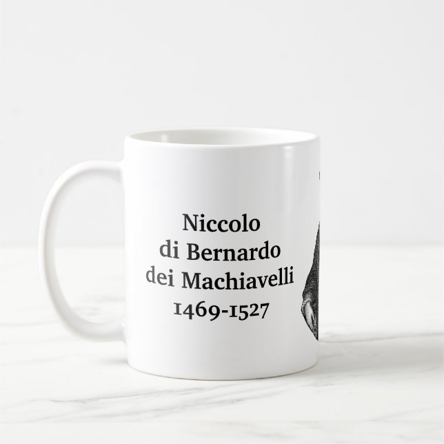 Taza De Café Cita de Maquiavelo sobre el intelecto (Izquierda)