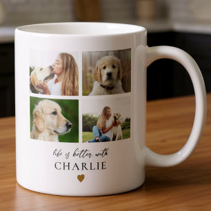 Taza De Café Cita de mascota de perro lindo 4 Foto Moderno Coll