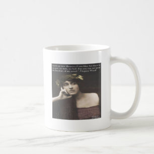 Taza De Café Cita de Mente Abierta de Virginia Woolf