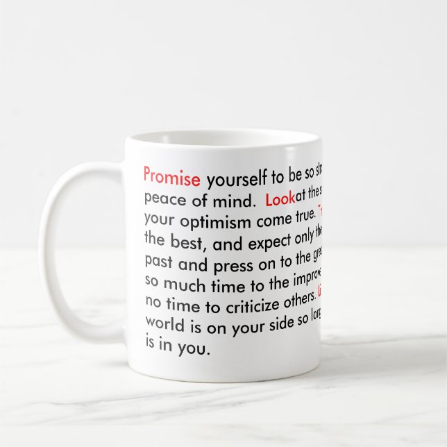 Taza De Café Cita de motivación (Izquierda)