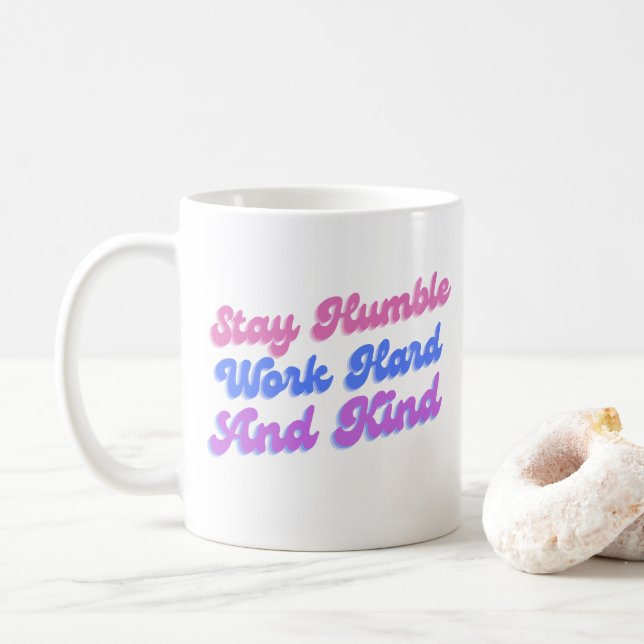 Taza De Café Cita de motivación, arte de la pared de motivación (Con donut)