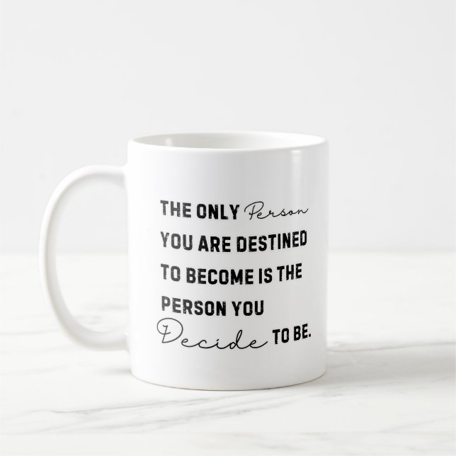 Taza De Café Cita de motivación, arte de la pared de motivación (Izquierda)