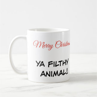 Taza De Café Cita de música "Feliz Navidad Ya Filthy Animal"
