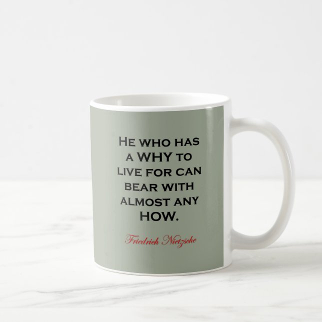 Taza De Café Cita de Nietzsche - Aportar cualquier forma (Derecha)