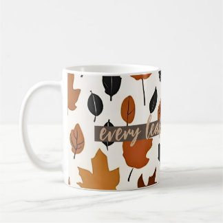 Taza De Café Cita de otoño deja Personalizable de texto de patr