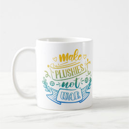 Taza De Café Cita de paz de gradiente azul amarillo para creado