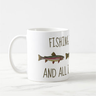 Taza De Café Cita de pesca de trucha arcoíris marrón de arroyo