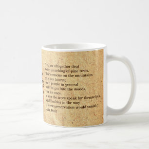 Taza De Café Cita De Pine Cone Y John Muir