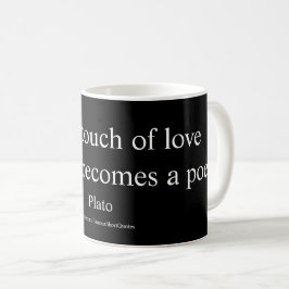 Taza De Café Cita de Platón; El Tacto del Amor