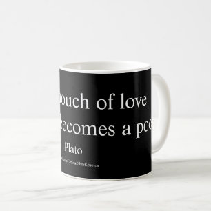 Taza De Café Cita de Platón; El Tacto del Amor