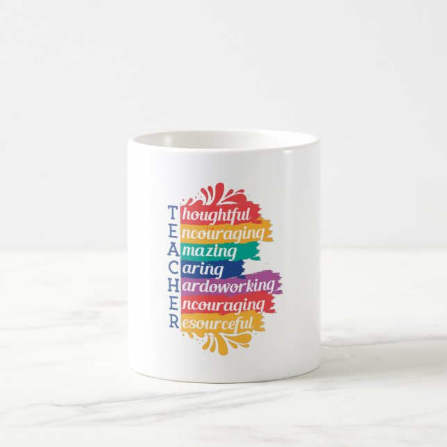 TAZA DE CAFÉ CITA DE PROFESORES DE RAINBOW (Centro)