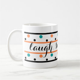 Taza De Café Cita de puntos de polka verde Verde azulado de Nar