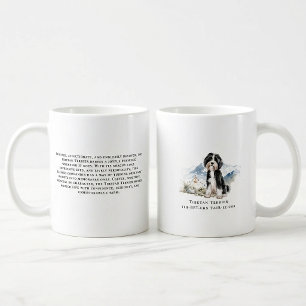 Taza De Café Cita de raza de perro Terrier Tibetano en acuarela