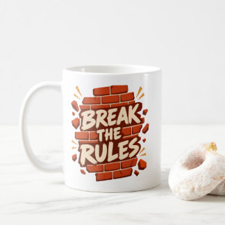 Taza De Café Cita de Rebelión "Rompe las Reglas" Rebeldes