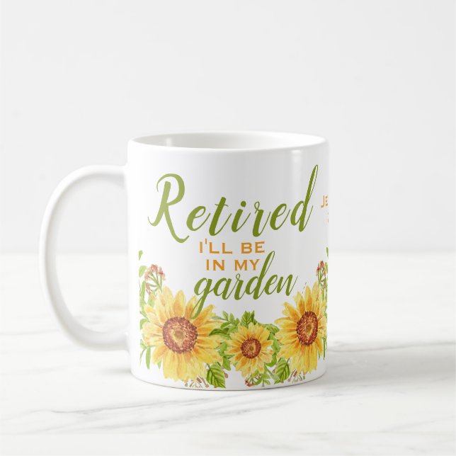 Taza De Café Cita de retiro floral Mug (Izquierda)