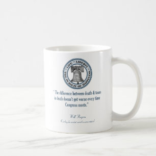 Taza De Café Cita de Rogers (muerte y los impuestos)