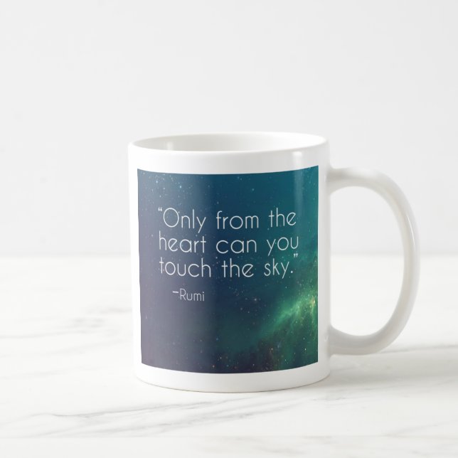 Taza De Café Cita de Rumi Celestial (Derecha)