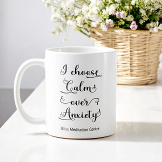 Taza De Café Cita de salud mental motivadora Black White Mug