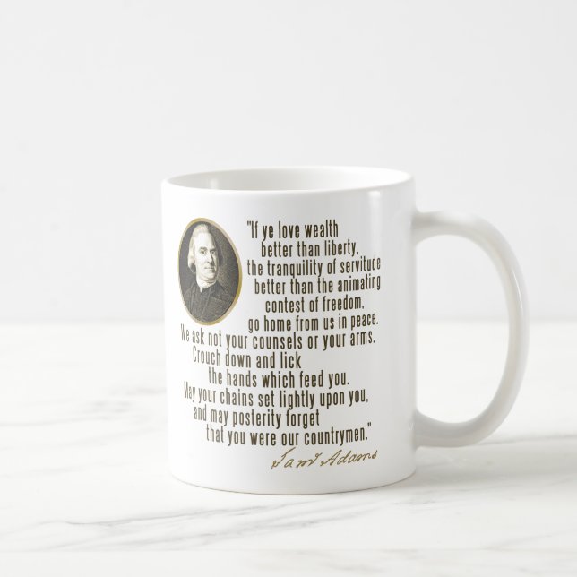 Taza De Café Cita de Samuel Adams (Derecha)
