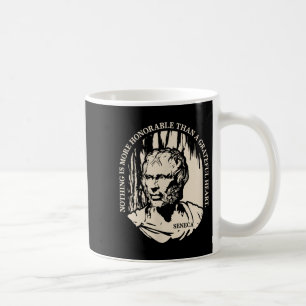 Taza De Café Cita de Seneca motivacional - Corazón agradecido